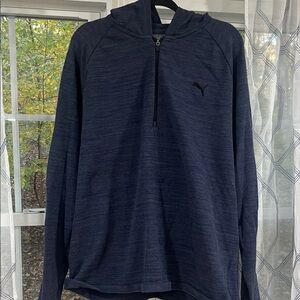 Puma Men's Dark Blue Zip-Up Sweater